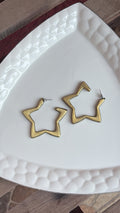 Gilded star earrings