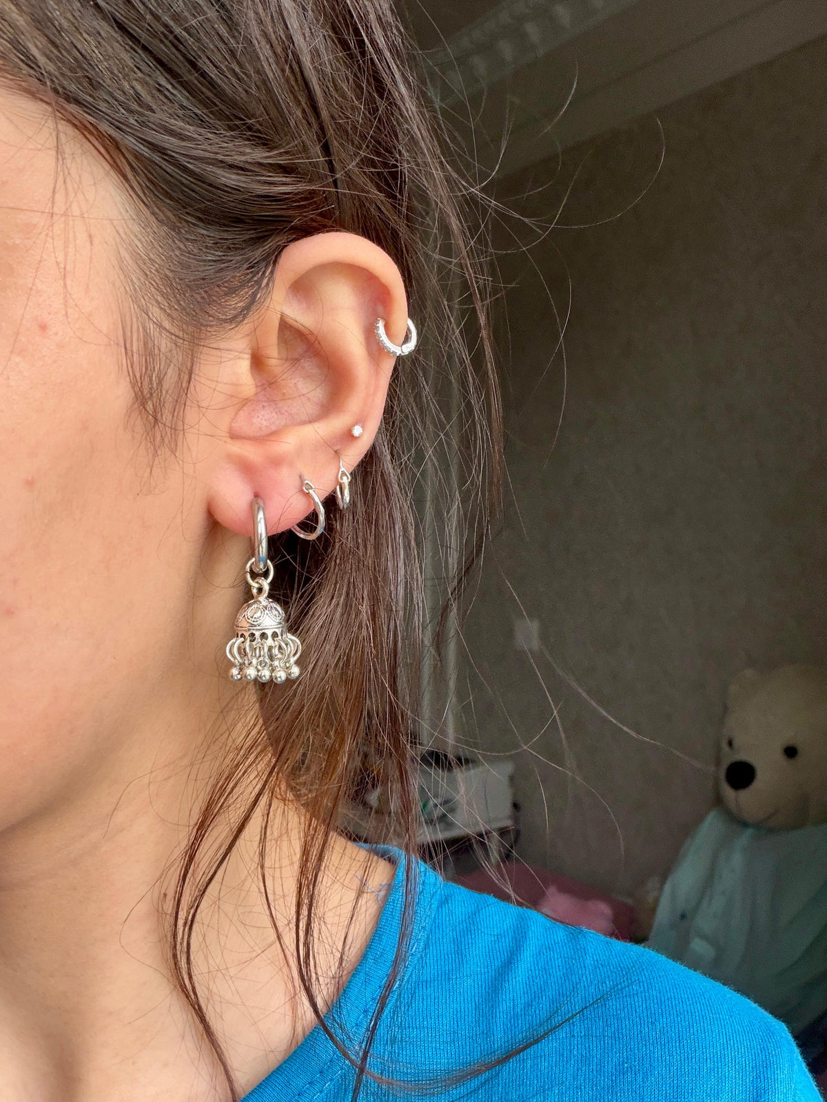 Silver smol jhumki