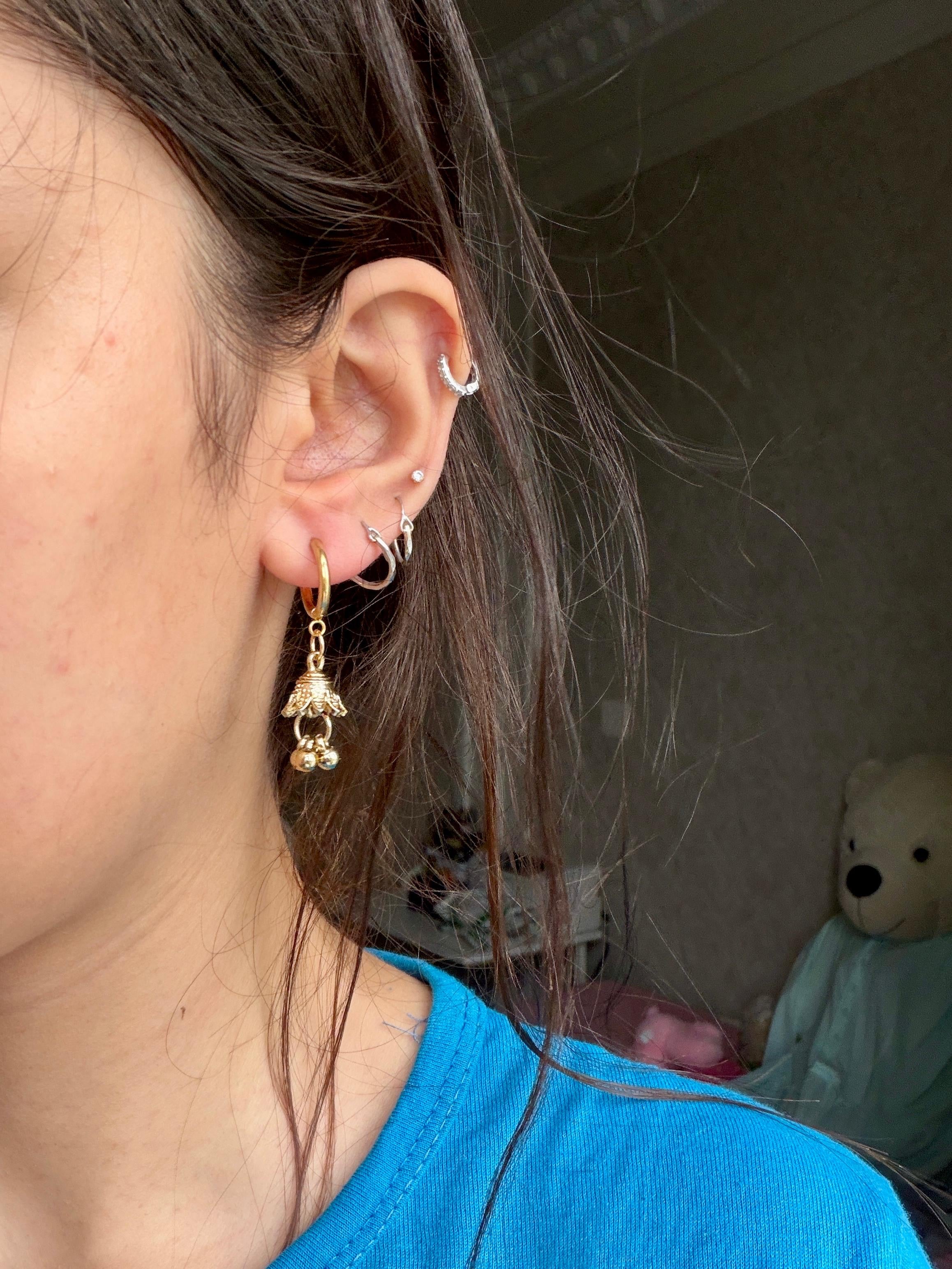 Golden mini jhumki
