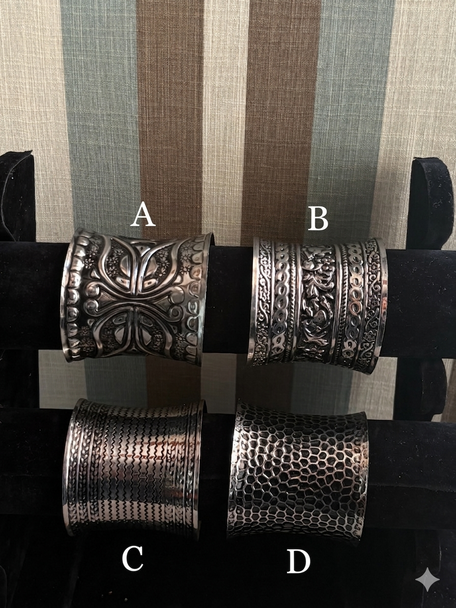 SIlver chunky cuffs