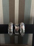 Silver openable cuff bracelet