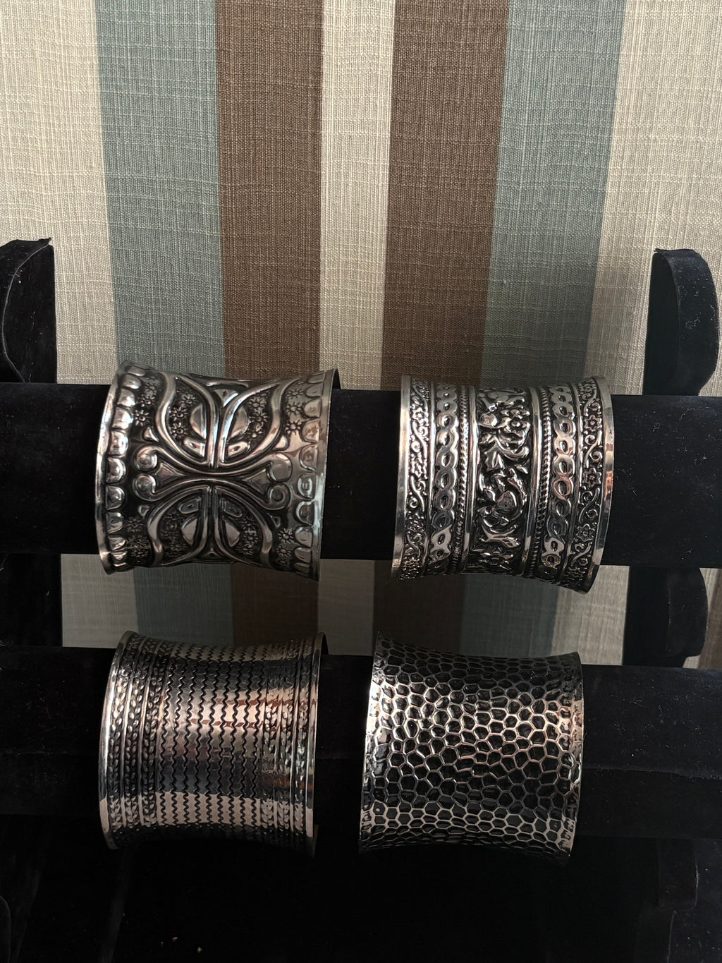 SIlver chunky cuffs
