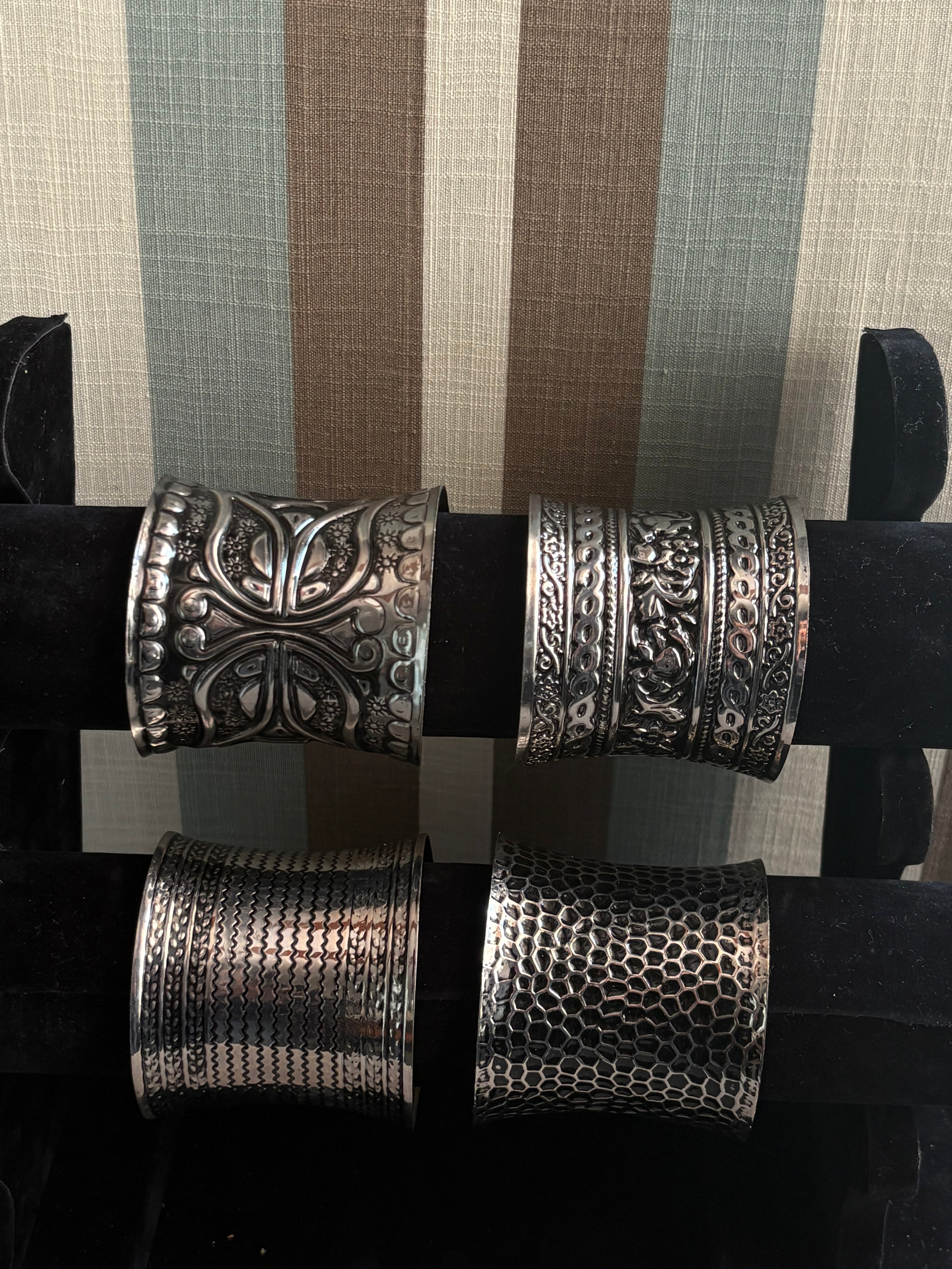 SIlver chunky cuffs