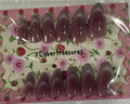 Plum french tip moonlight nails
