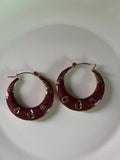 Cherry maroon hoops