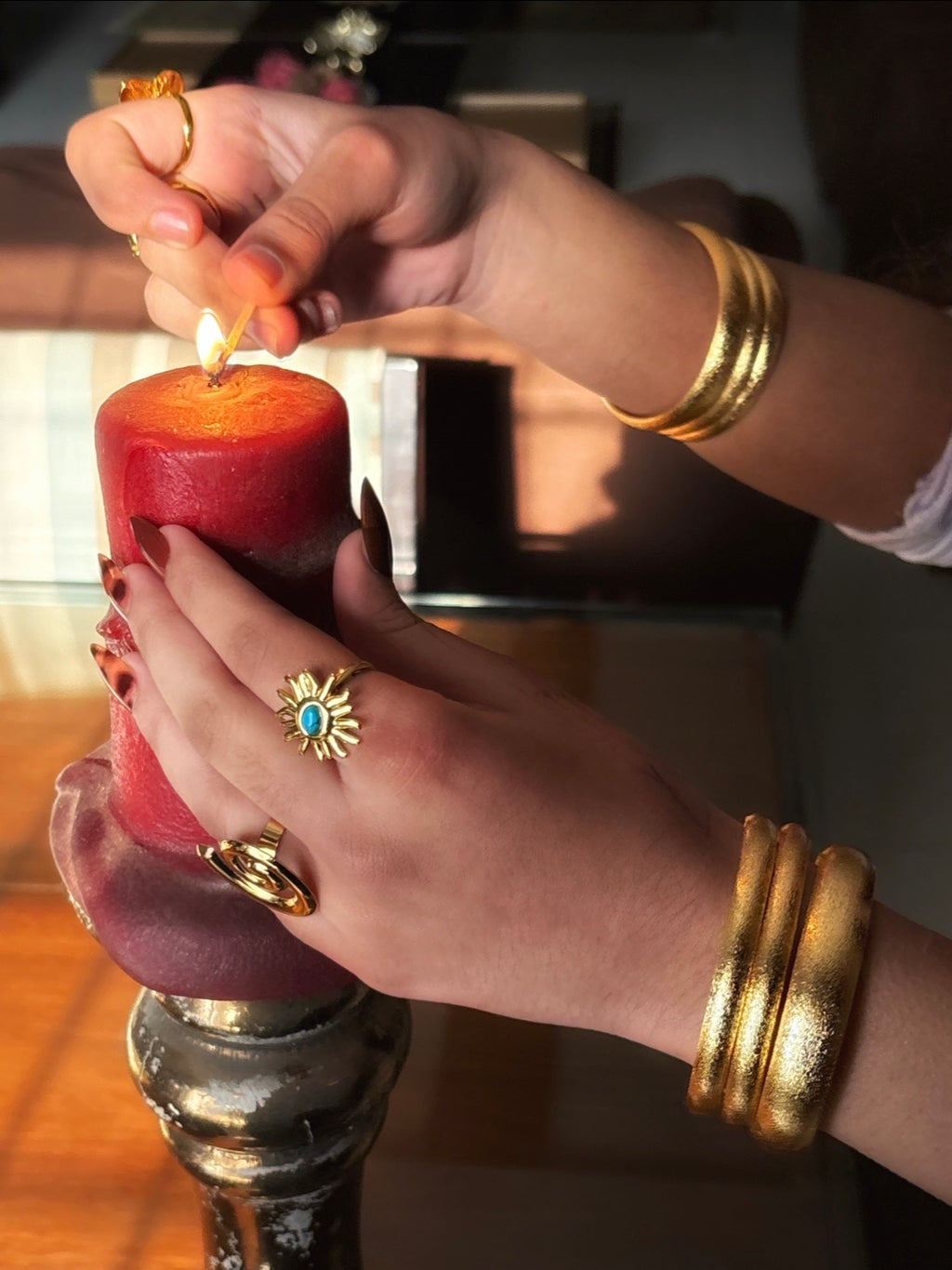 Golden bangles set of 6
