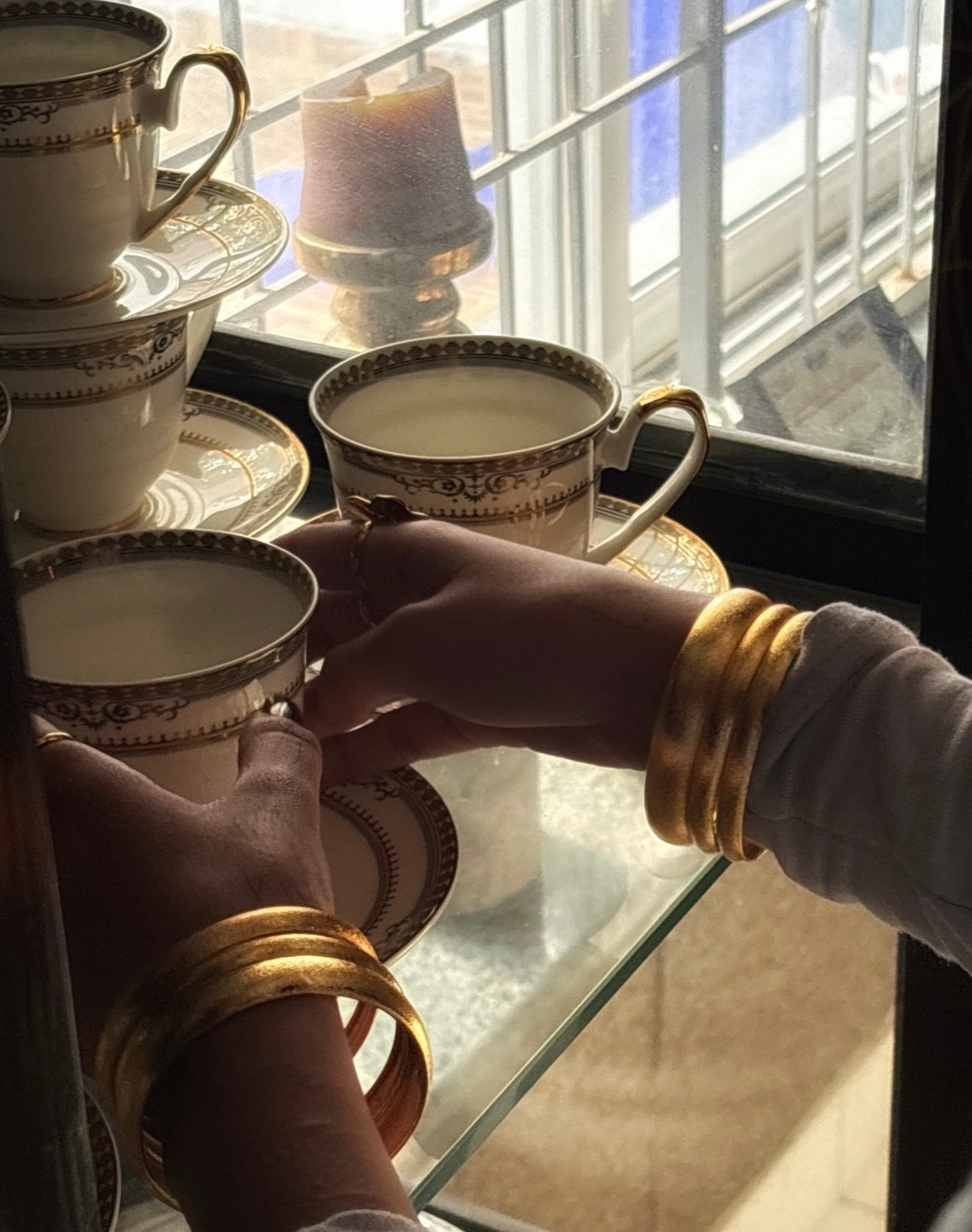 Golden bangles set of 6