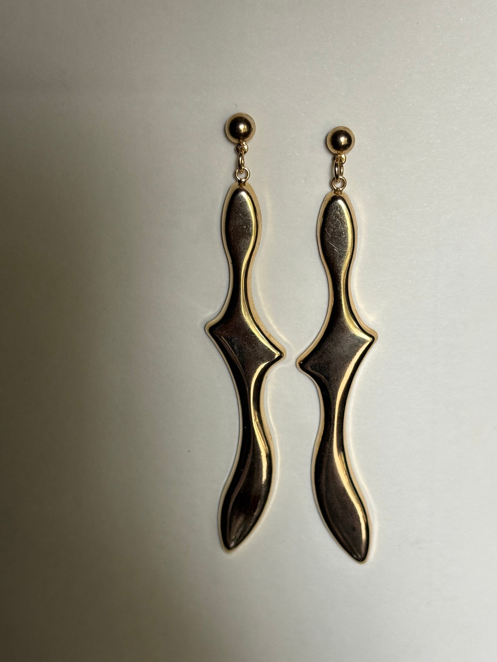 Abstract gold earrings