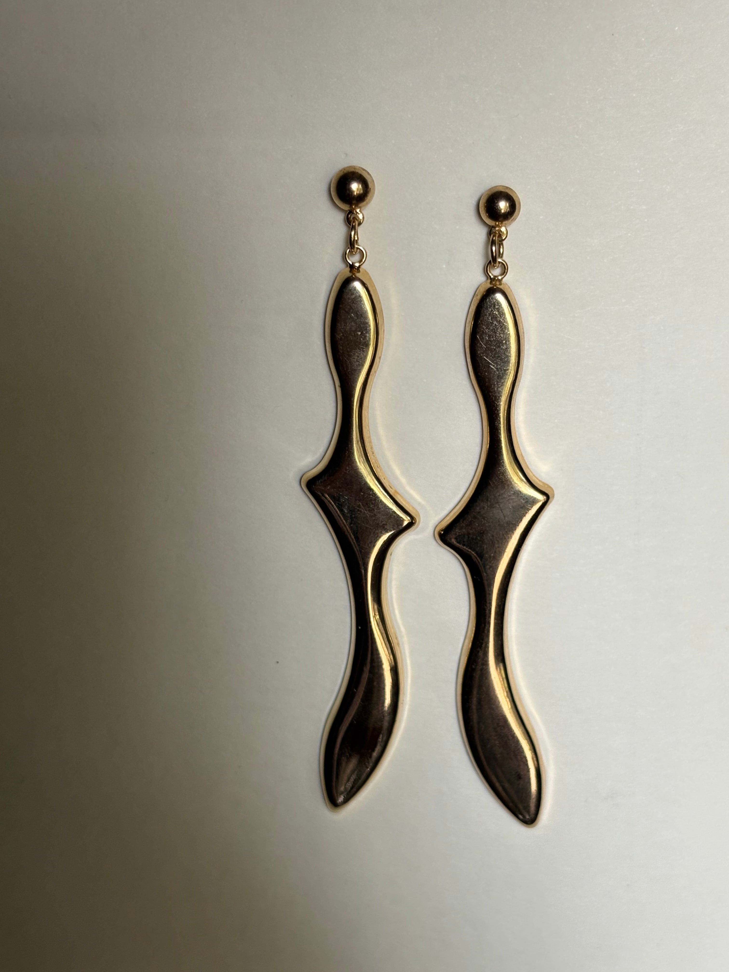 Abstract gold earrings