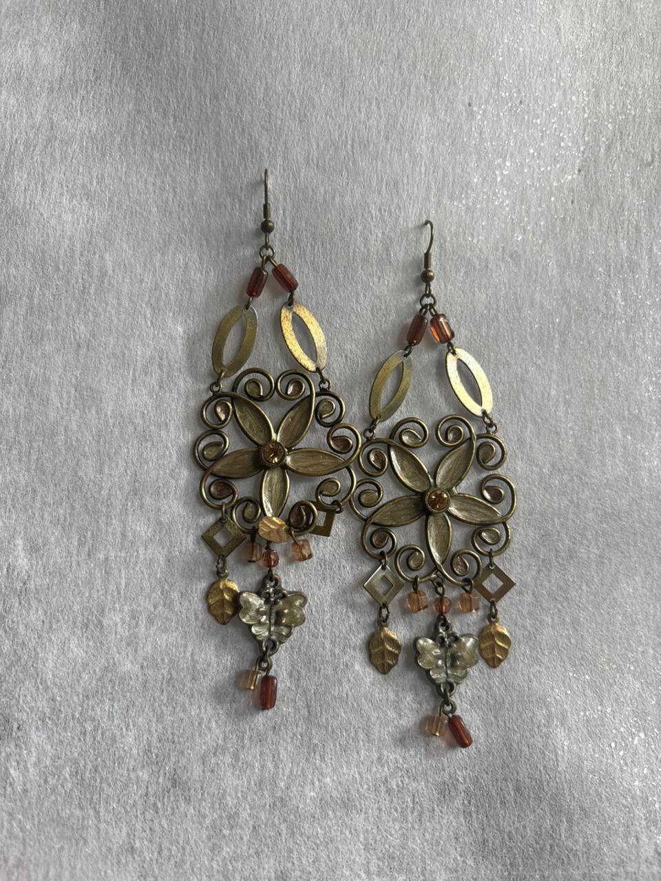 Golden blossom earrings