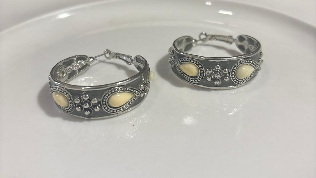 Sage stone hoops