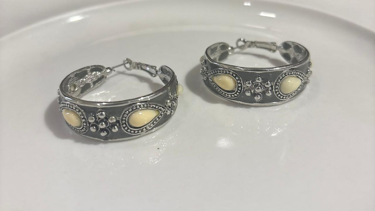 Sage stone hoops