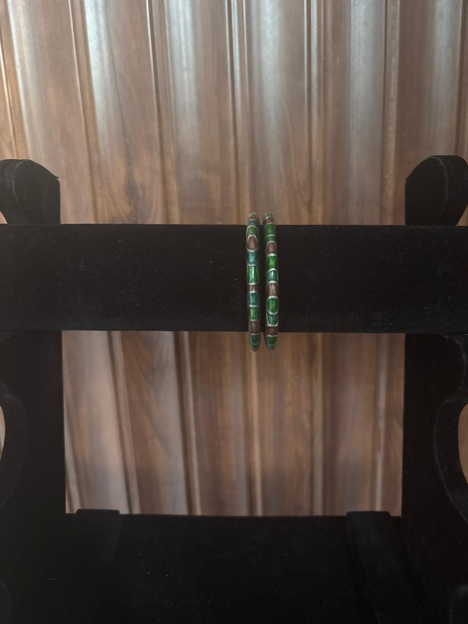 Crocodile bangle pair