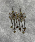 Bronze flora earrings