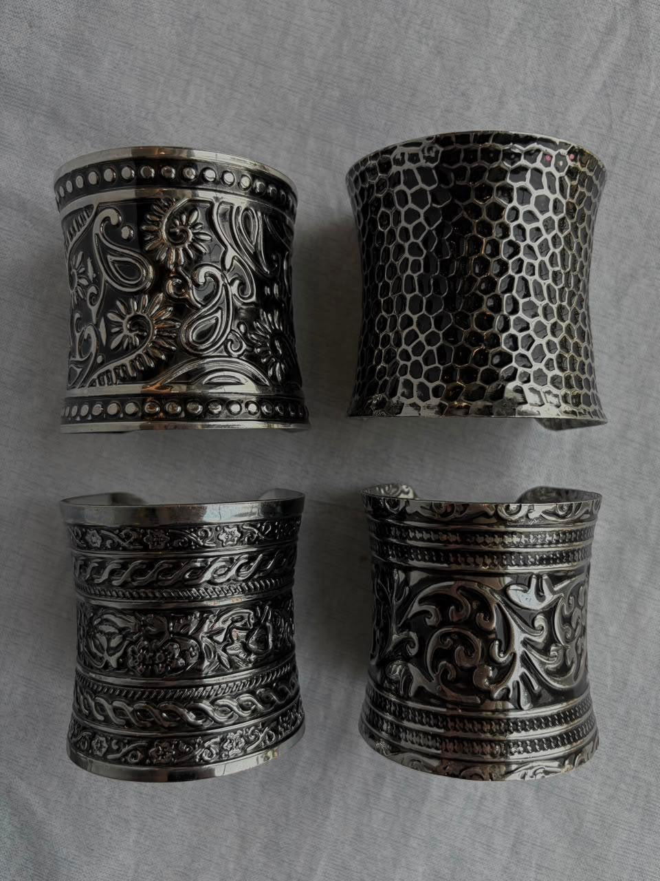 Vintage silver half cuff